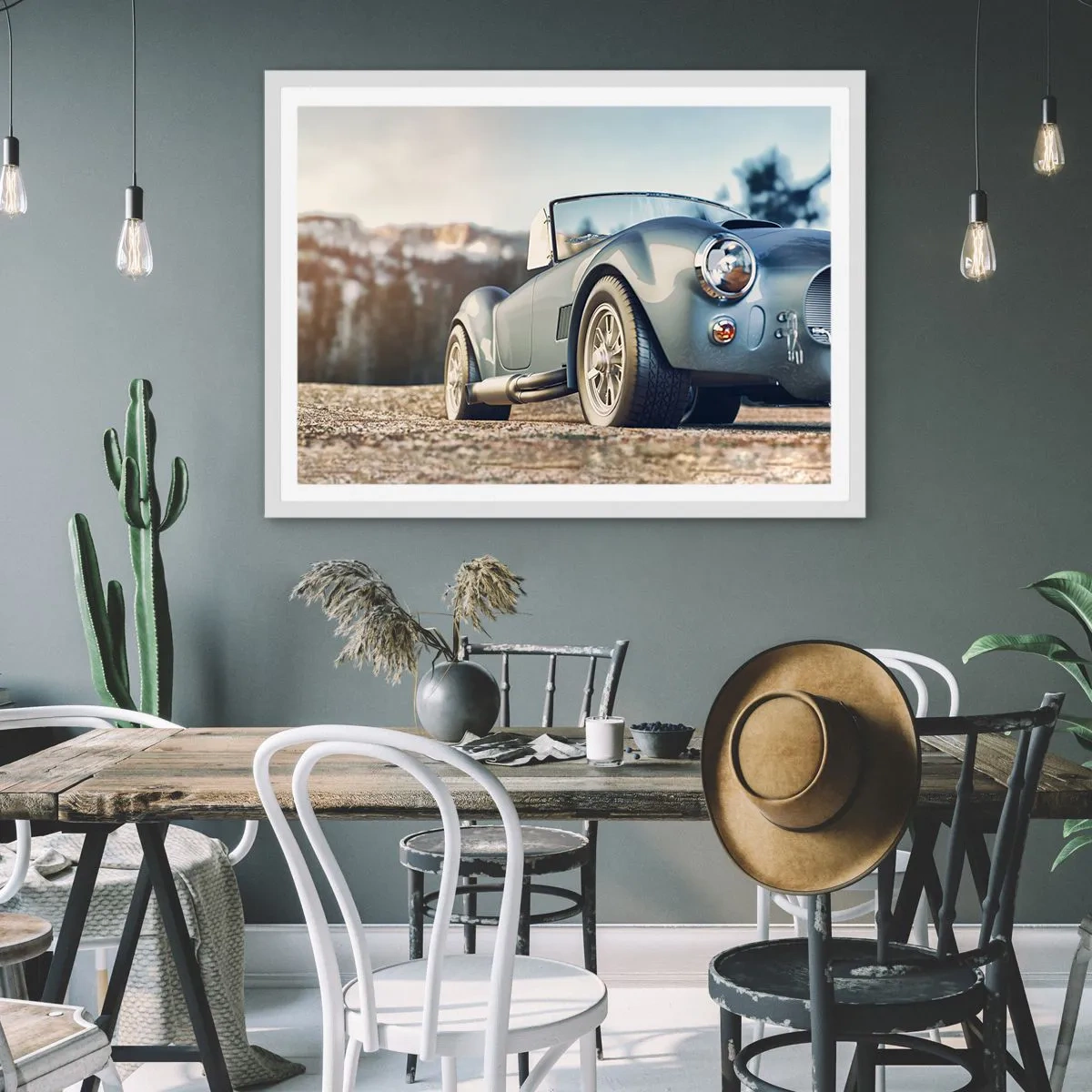 Affisch i vit ram - Det är stilen som räknas - 100x70 cm