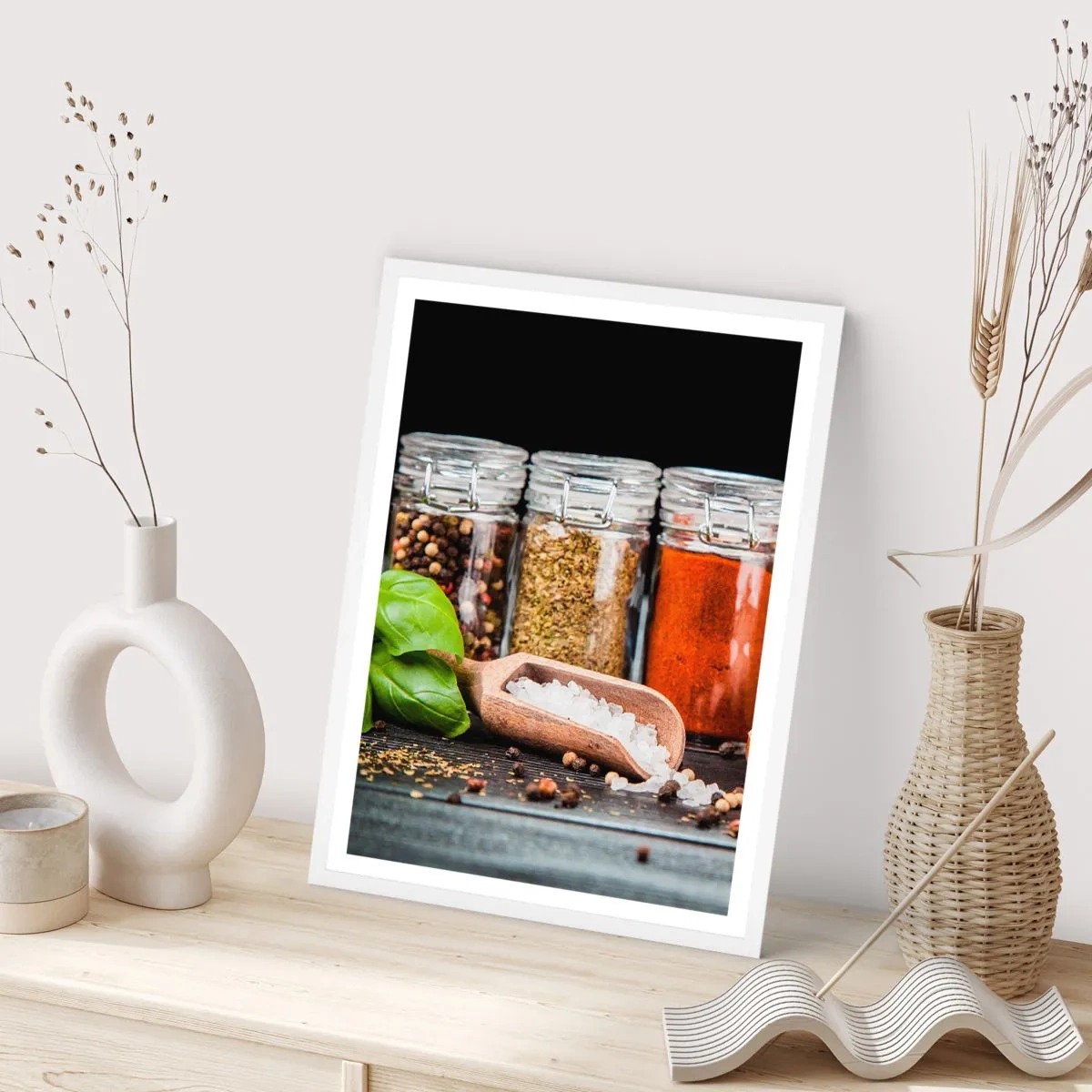 Affisch i vit ram - Så att livet har smak - 61x91 cm