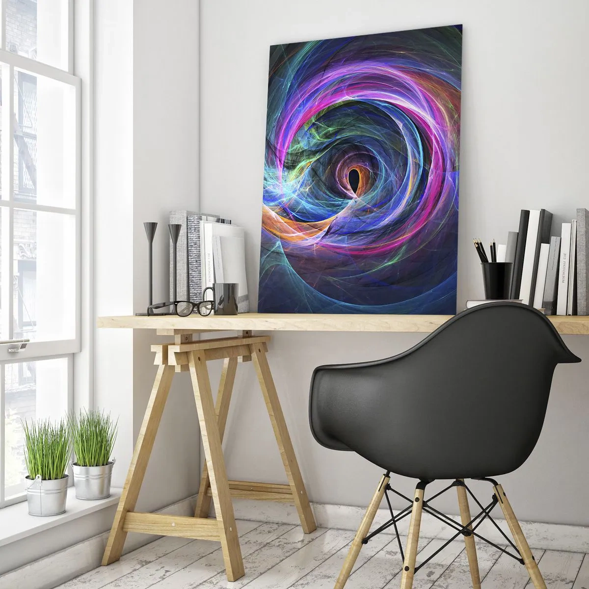 Glastavla - Bild på glas - Vart tar du mig? - 50x70 cm