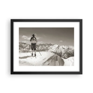 Affisch i svart ram - Och fjällen är samma - 40x30 cm