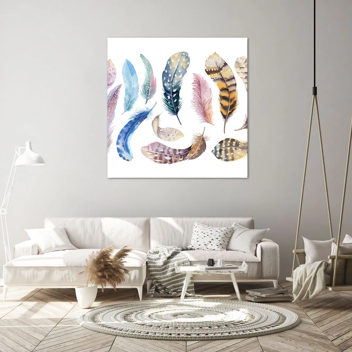 Canvastavla - Bild på duk - Lätta, färgglada och färgrika - 50x50 cm