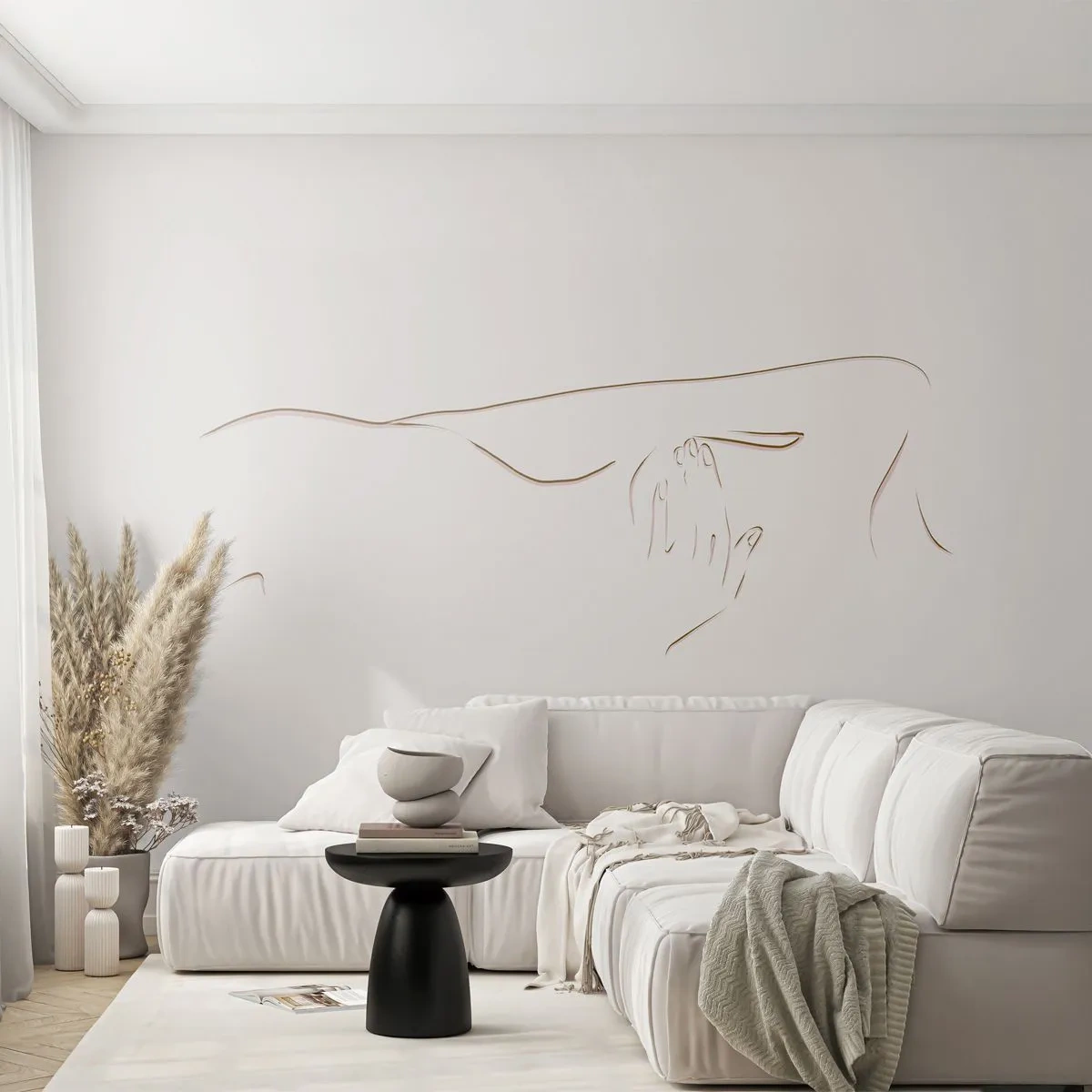 Fototapet Premium Sand - Begärans form - Abstraktion, Grafik, Bit - 300x210 cm