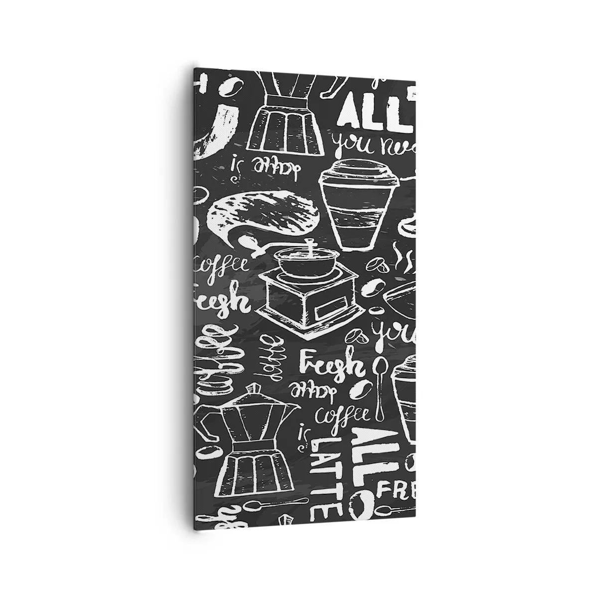 Canvastavla - Bild på duk - All you need is… - 65x120 cm