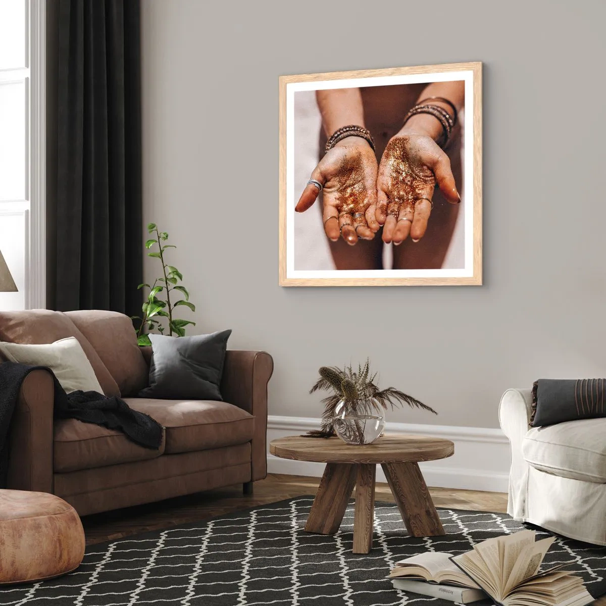 Affisch i ram av ljusek - Gåva för dig - 30x30 cm