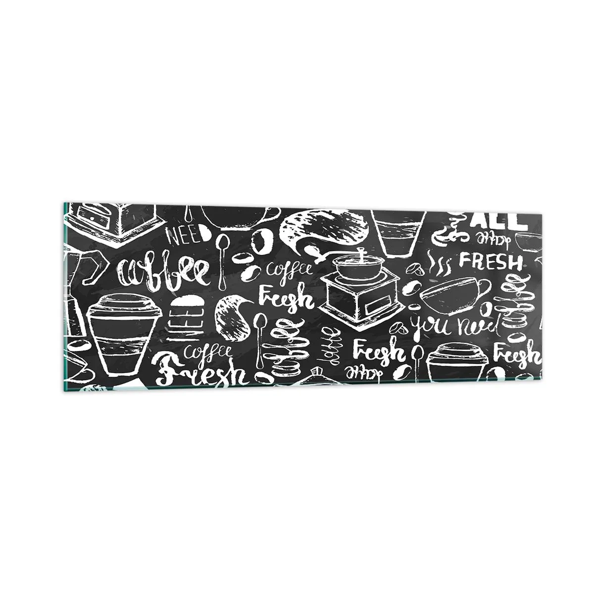 Glastavla - Bild på glas - All you need is… - 90x30 cm