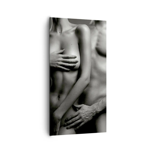 Canvastavla - Bild på duk - Adam och Eva - 65x120 cm