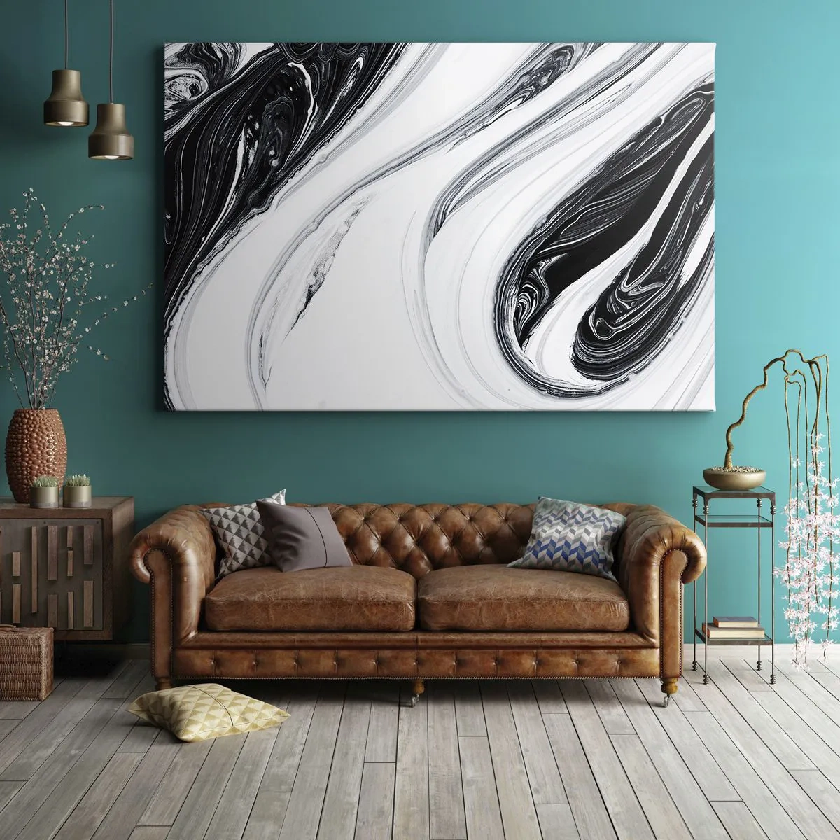Canvastavla - Bild på duk - Motsatskombination - 70x50 cm