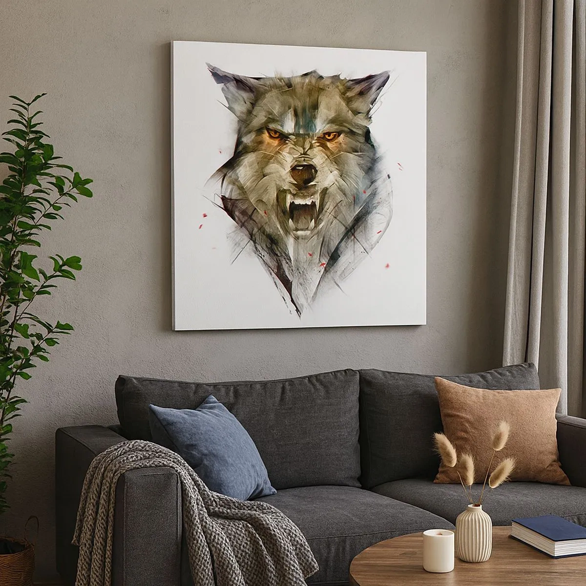 Canvastavla - Bild på duk - Stå stilla! - 30x30 cm