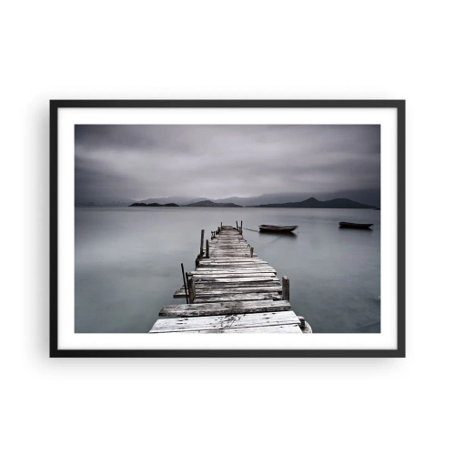 Affisch i svart ram - Imorgon kan du ge dig iväg - 70x50 cm