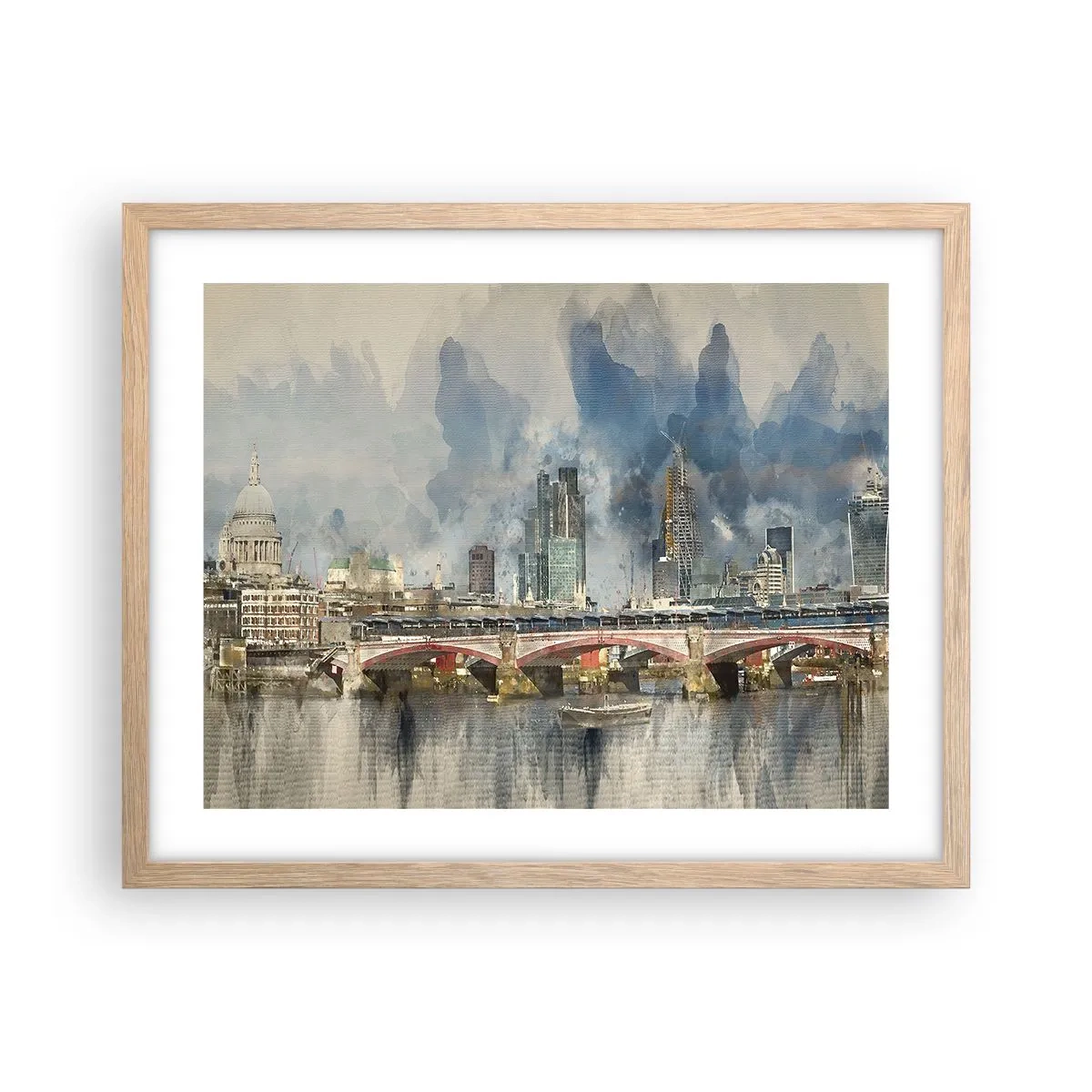 Affisch i ram av ljusek - London i hela sin prakt - 50x40 cm