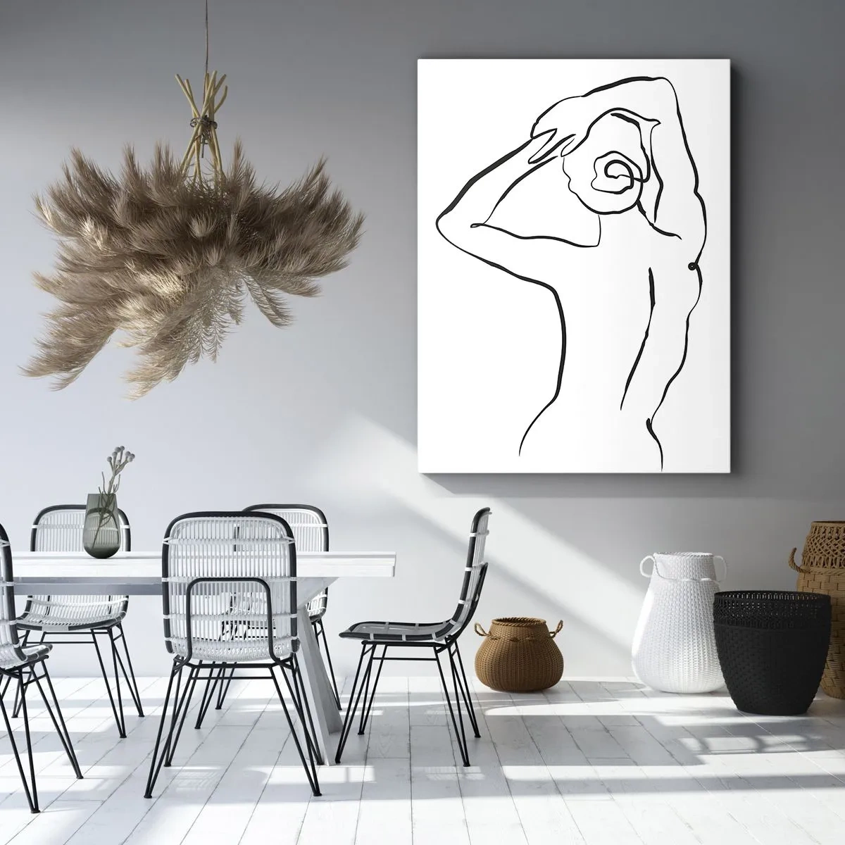 Canvastavla - Bild på duk - Akten på morgonen - 50x70 cm