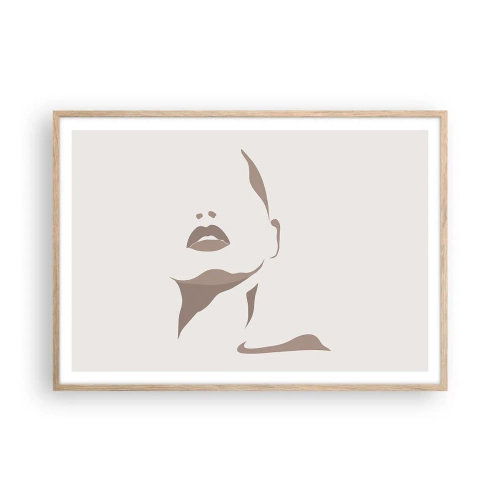 Affisch i ram av ljusek - Skapad av ljus och skugga - 100x70 cm