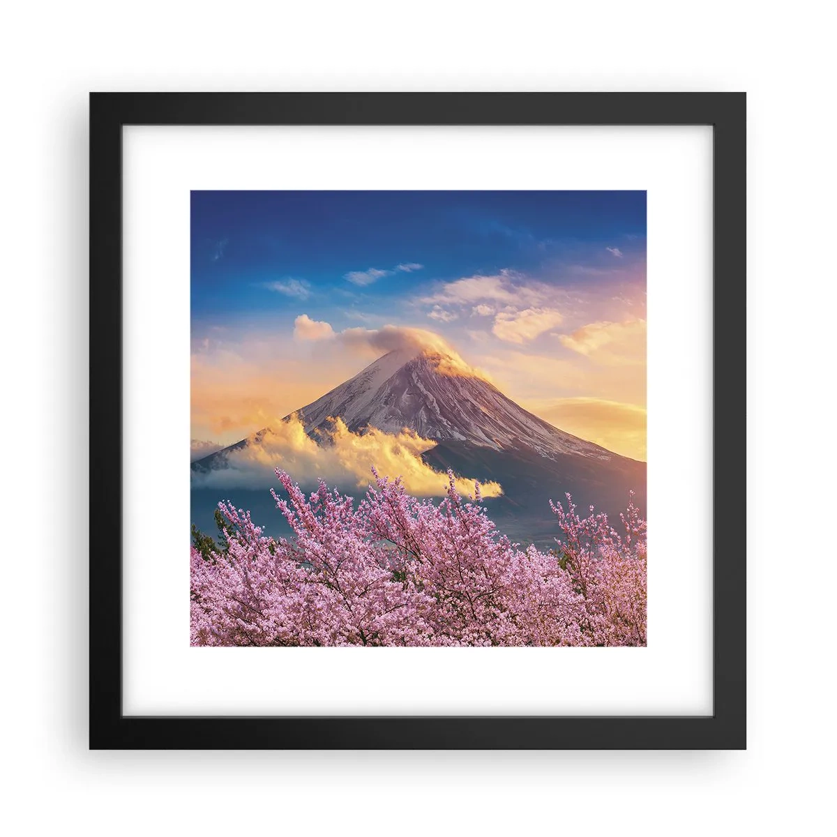 Affisch i svart ram - Japansk helgedom - 30x30 cm