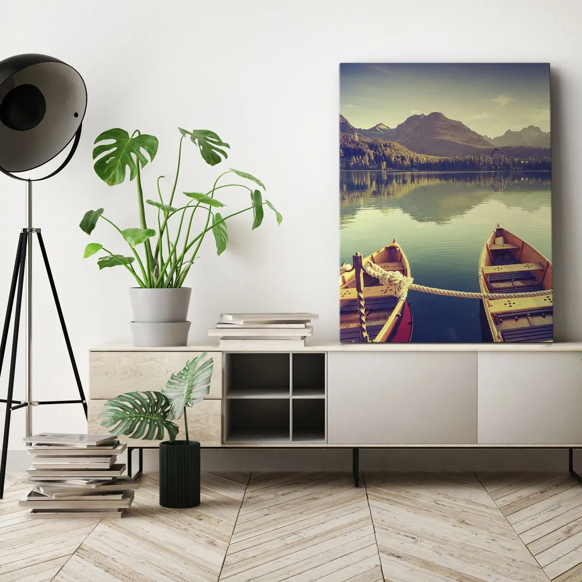 Canvastavla - Bild på duk - Leva dess rätter - 65x120 cm