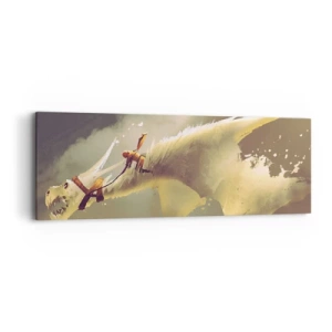 Canvastavla - Bild på duk - Rädda världen - 90x30 cm