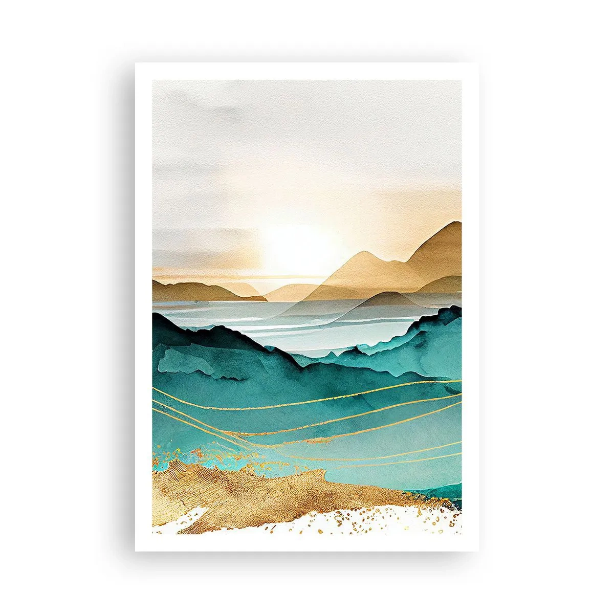 Affisch - På gränsen till abstraktion - landskap - 70x100 cm