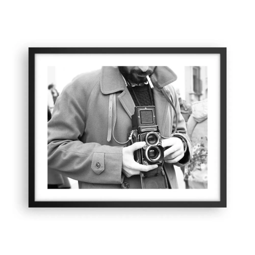 Affisch i svart ram - I retrostil - 50x40 cm
