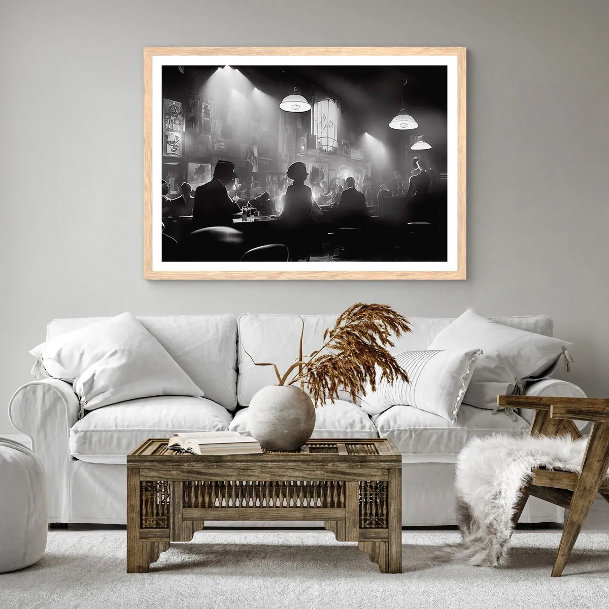 Affisch i ram av ljusek - I en jazzig stämning - 100x70 cm