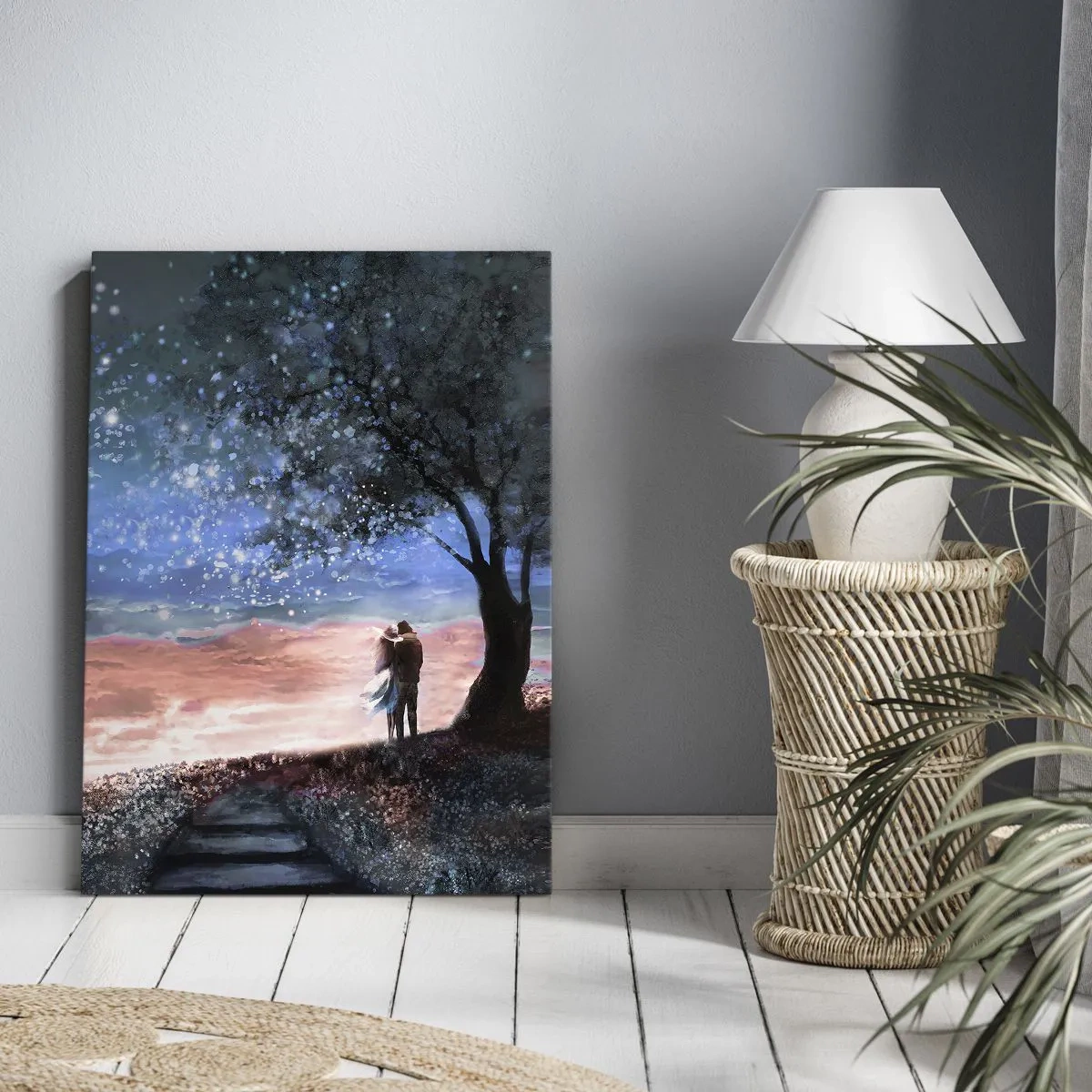 Canvastavla - Bild på duk - Stjärnig spektakel - 50x70 cm