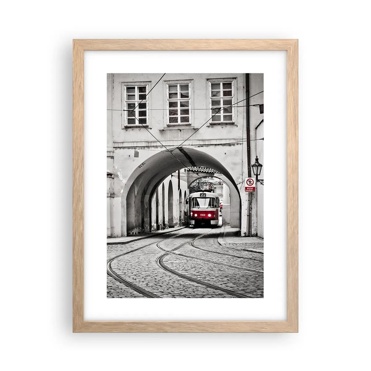 Affisch i ram av ljusek - Genom stadens labyrint - 30x40 cm