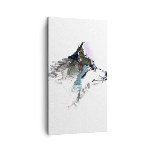 Canvastavla - Bild på duk - Vargen är här - 45x80 cm