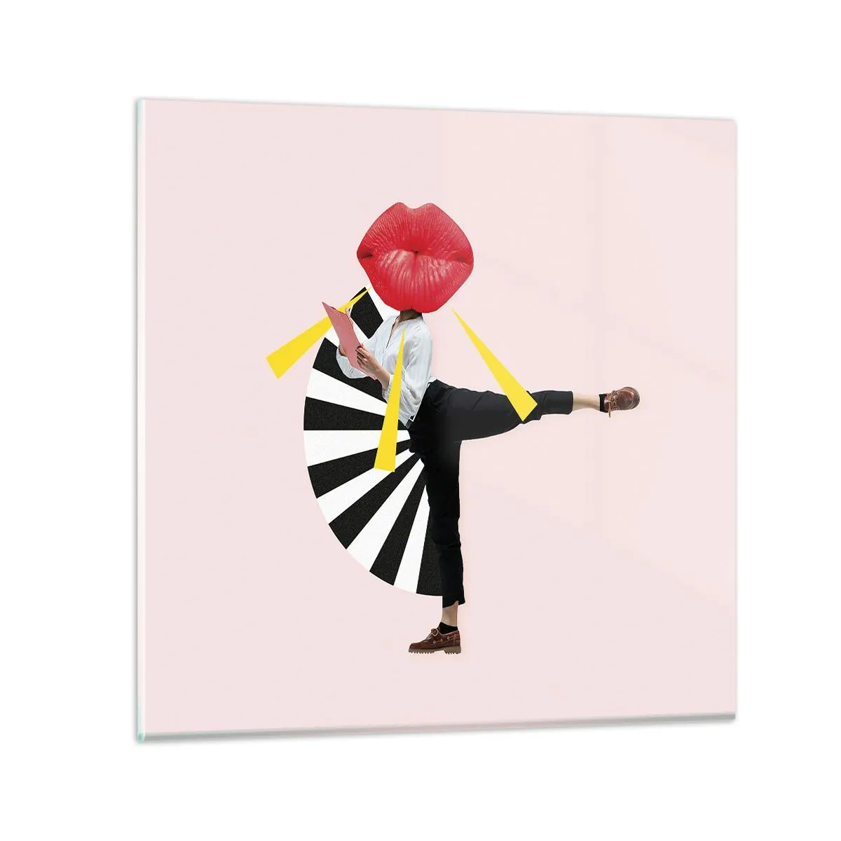 Glastavla - Bild på glas - Surrealistisk pop-art - 50x50 cm