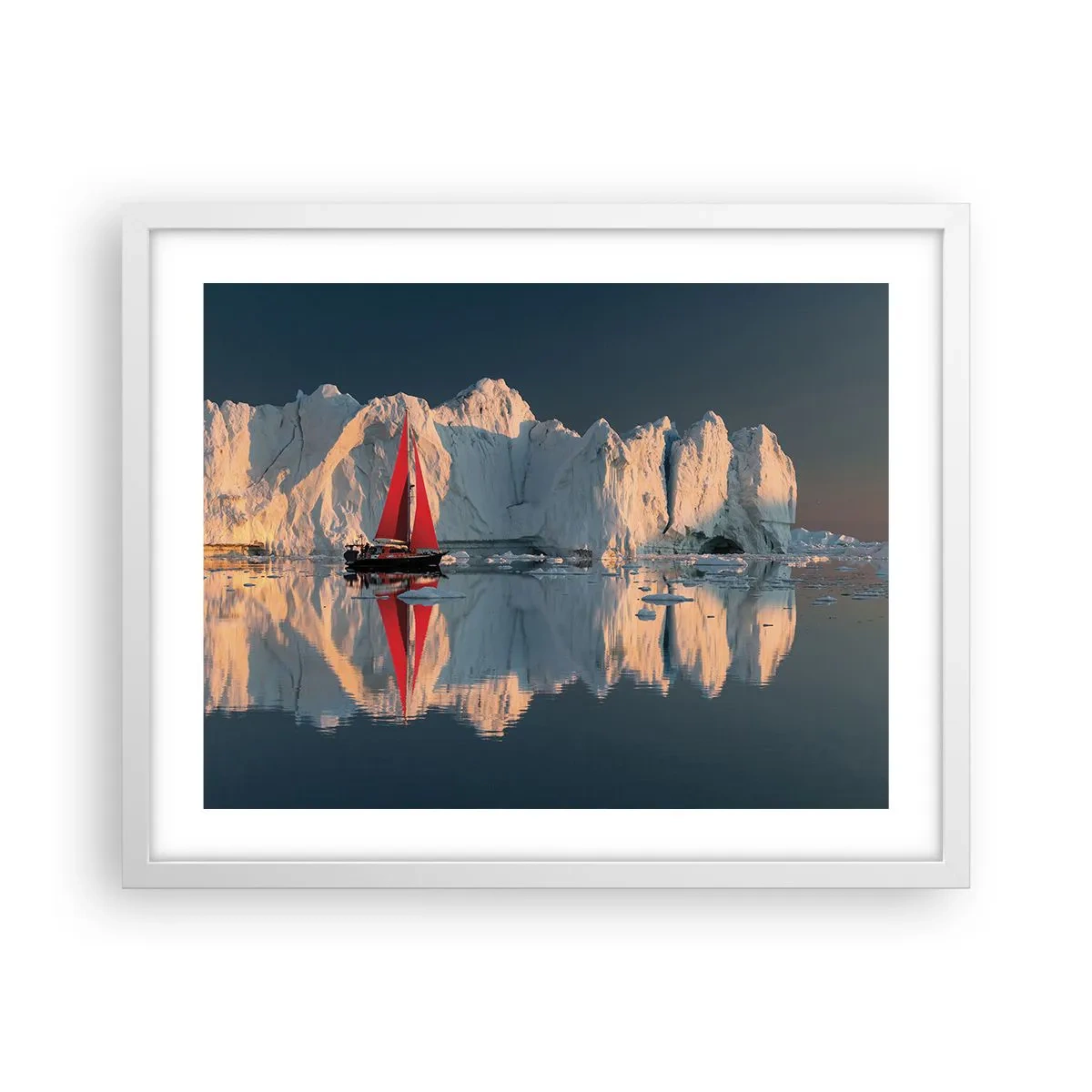 Affisch i vit ram - I världens ände - 50x40 cm