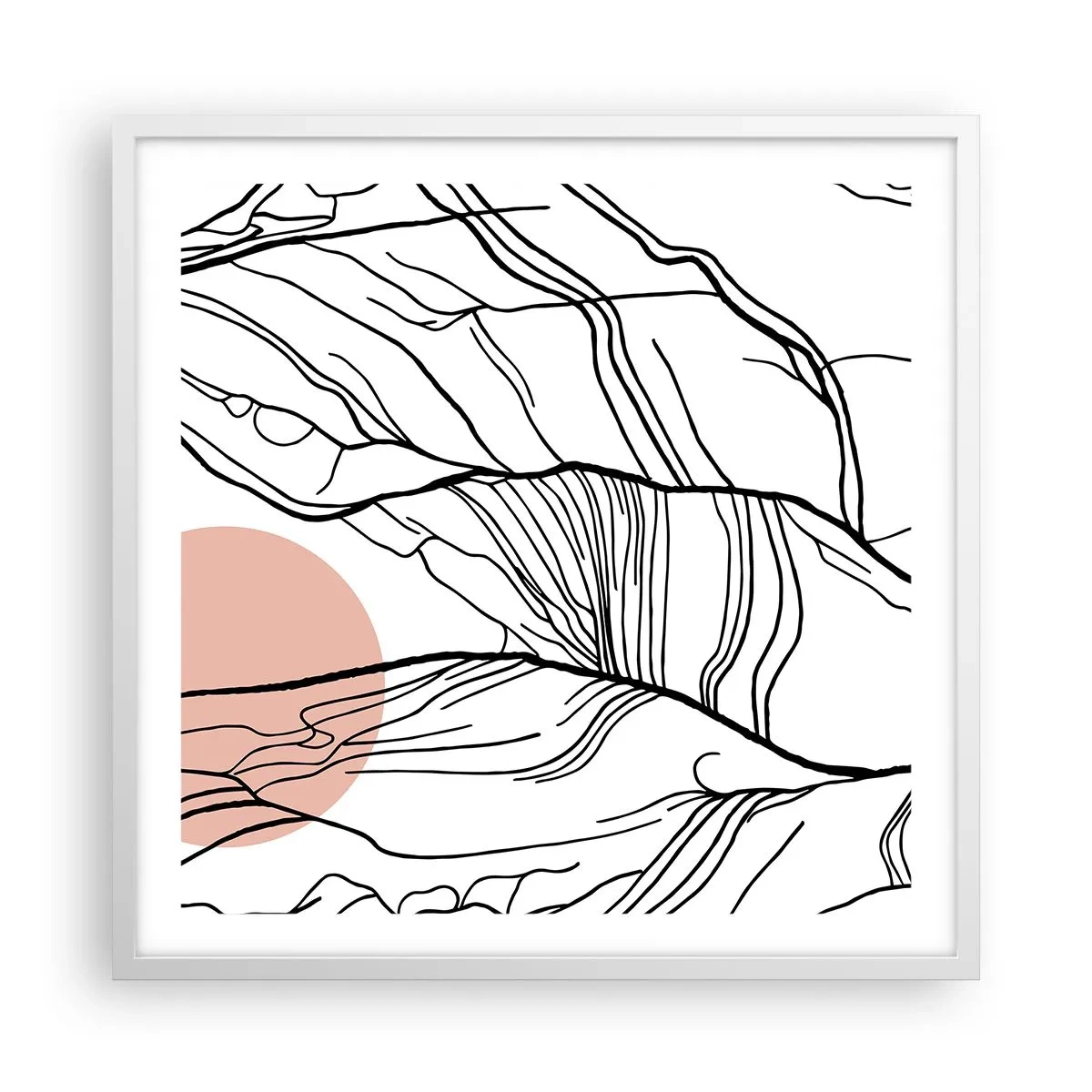 Affisch i vit ram - I grenarnas nät - 60x60 cm