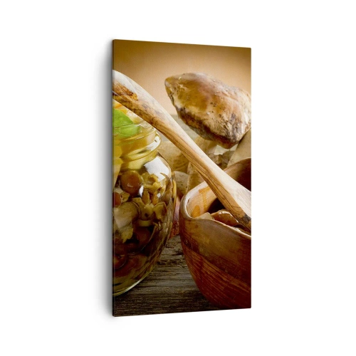 Canvastavla - Bild på duk - Färsk, eller saltad, eller höstplockad... - 45x80 cm