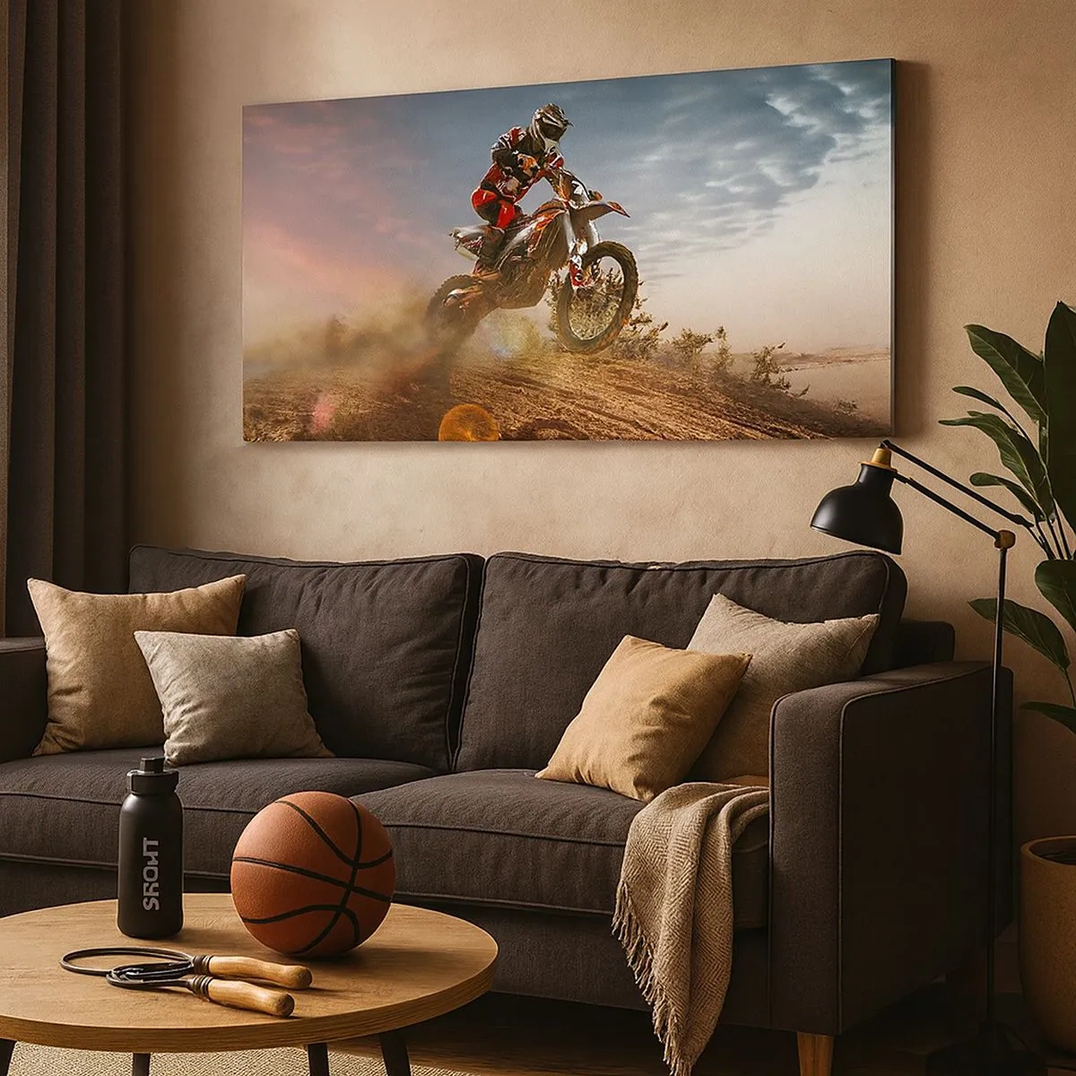 Canvastavla - Bild på duk - För segern - 100x40 cm