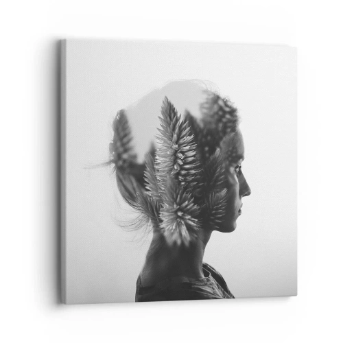 Canvastavla - Bild på duk - Furuskogens härskarinna - 30x30 cm