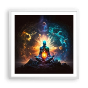 Affisch i vit ram - Kosmisk stillhet - 60x60 cm