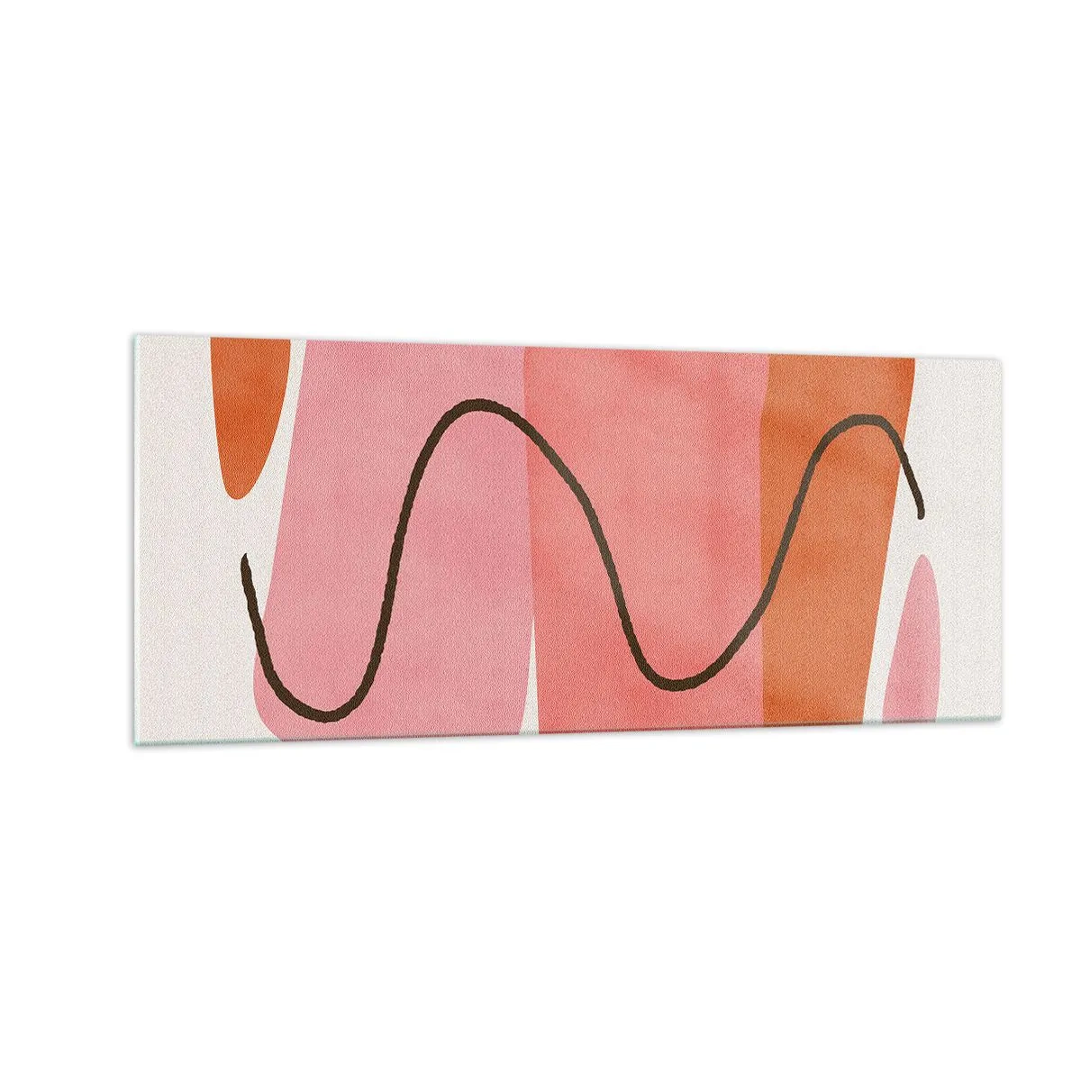 Glastavla - Bild på glas - Formernas mjuka rörelse - 100x40 cm