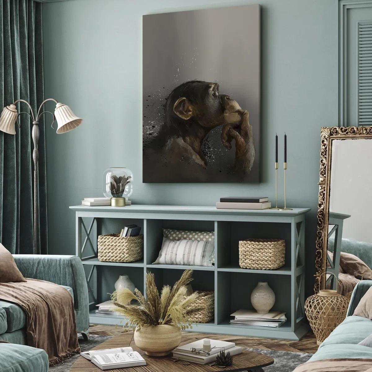 Canvastavla - Bild på duk - Säkert en tänkare - 80x120 cm