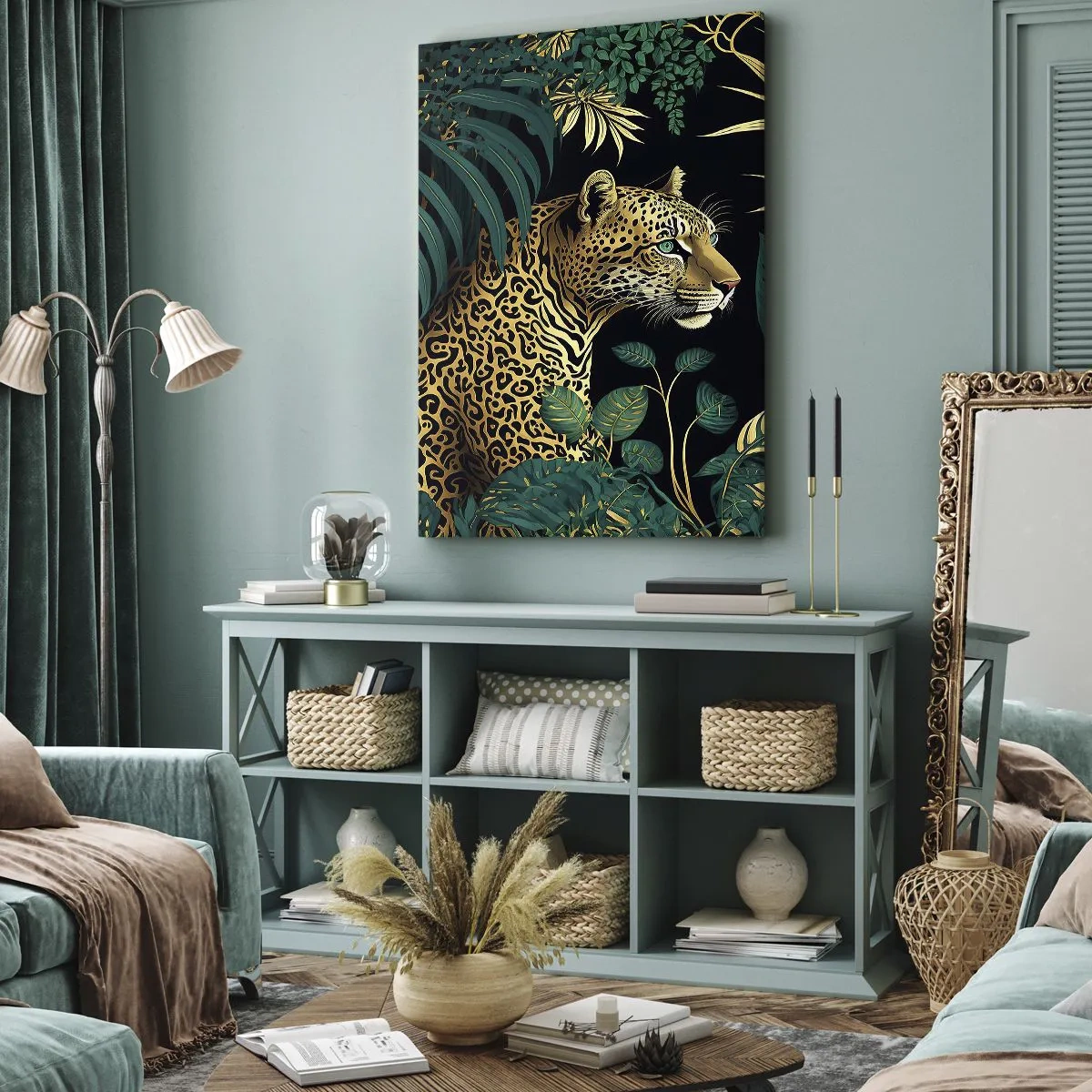 Canvastavla - Bild på duk - Värden i djungeln - 50x70 cm