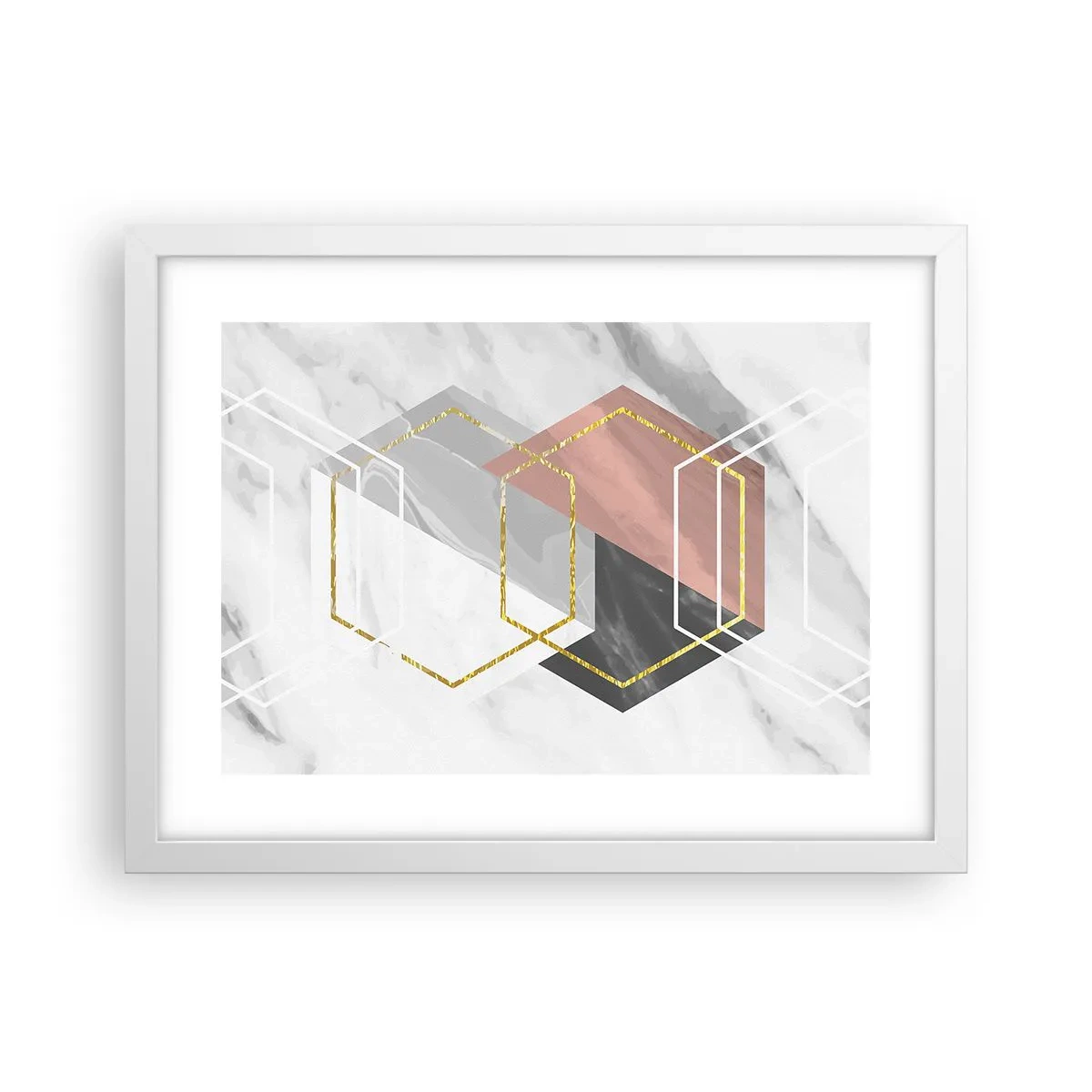Affisch i vit ram - Kedjekomposition - 40x30 cm