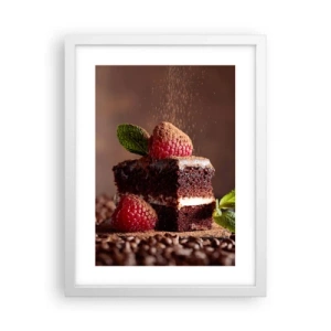 Affisch i vit ram - Livet är ljuvt - 30x40 cm