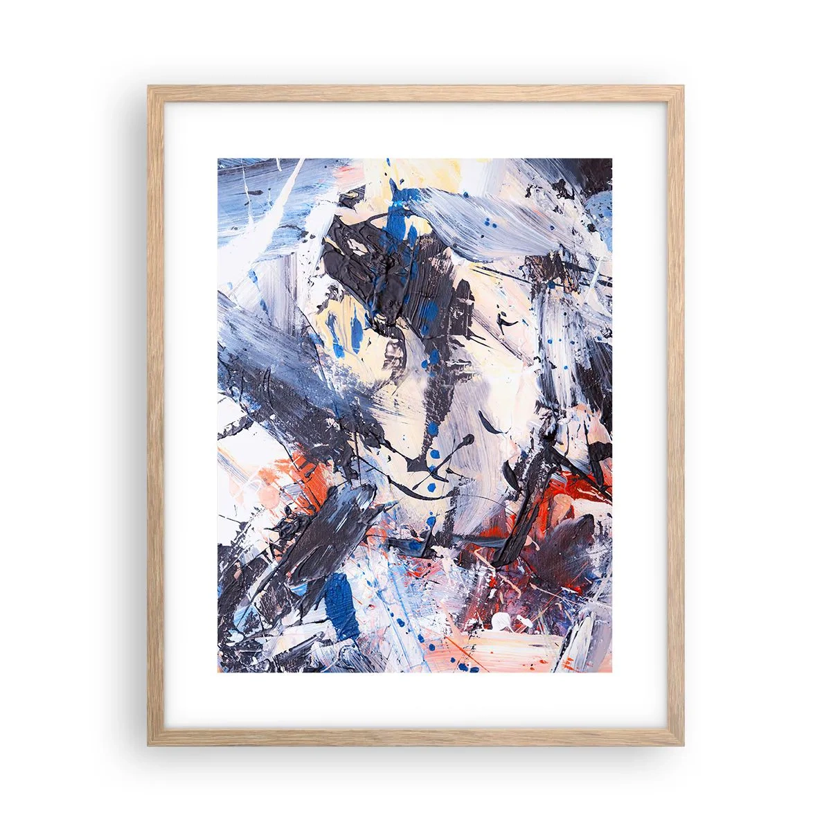 Affisch i ram av ljusek - Abstraktionen galna dans - 40x50 cm
