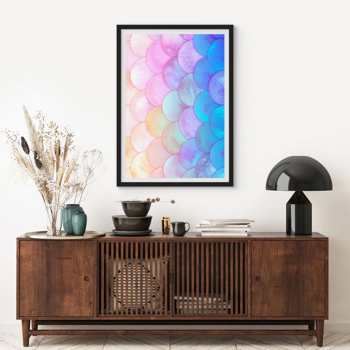 Affisch i svart ram - Pärlskal - 61x91 cm