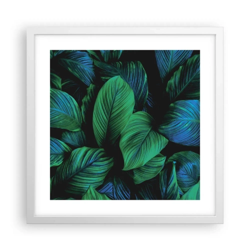Affisch i vit ram - I gröna folkmassan - 40x40 cm