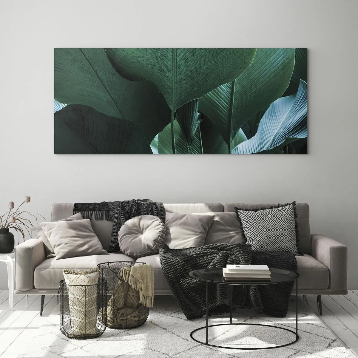 Glastavla - Bild på glas - Vända mot ljuset - 140x50 cm