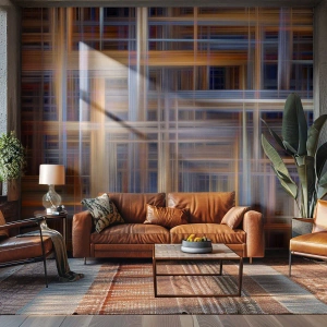 Fototapet Premium Canvas - Vävd av ljus - Abstraktion, Bit, Grafik - 250x175 cm