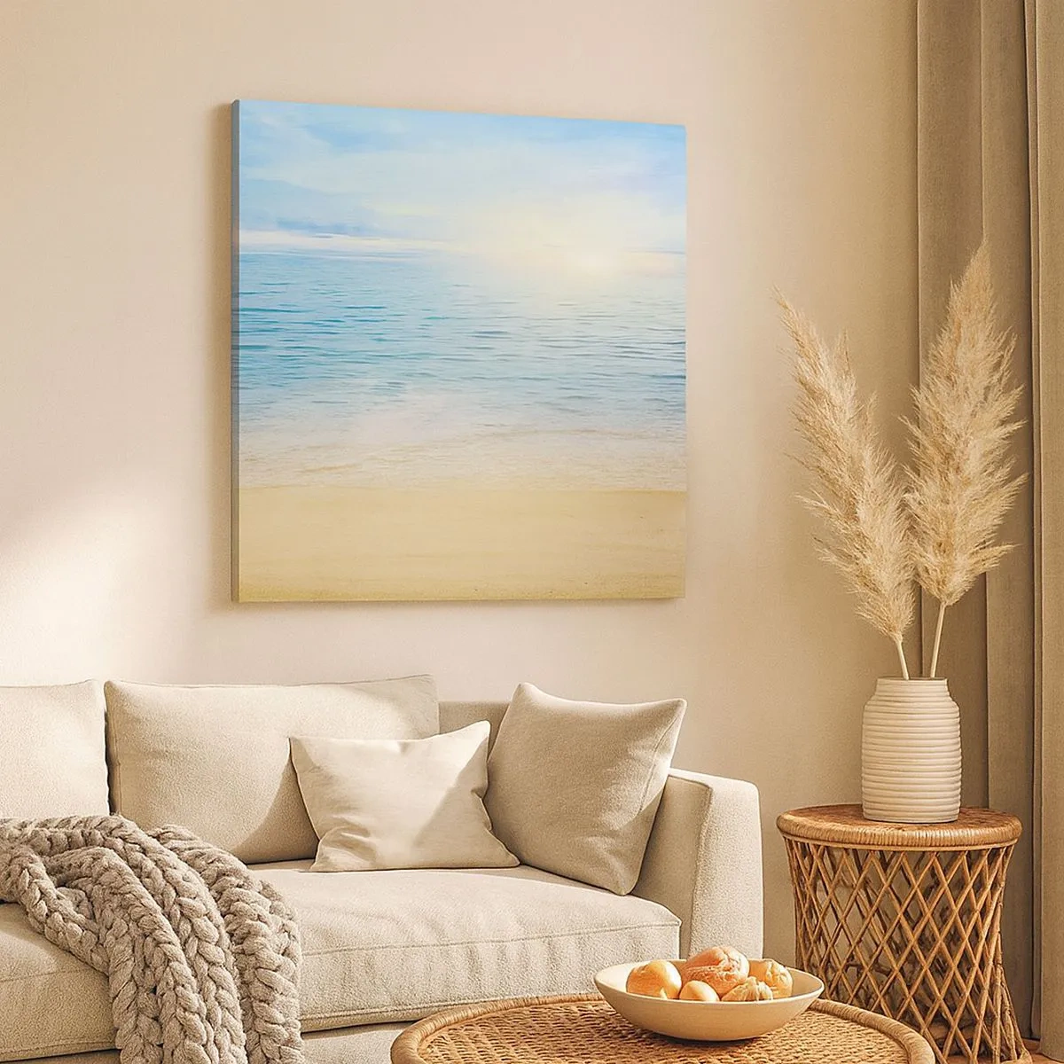 Canvastavla - Bild på duk - Det stora blåa - 30x30 cm