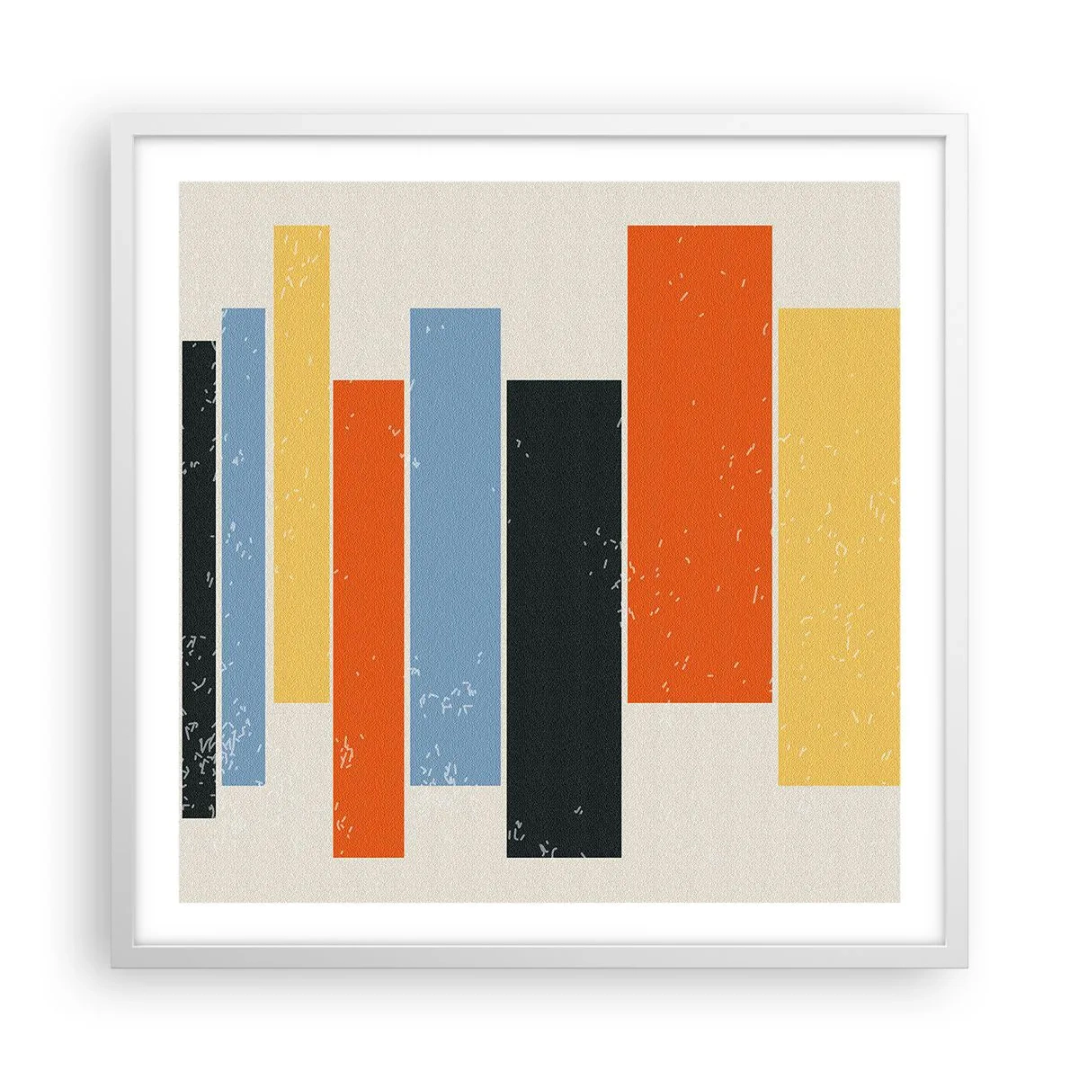 Affisch i vit ram - Inspelning av musik - 60x60 cm