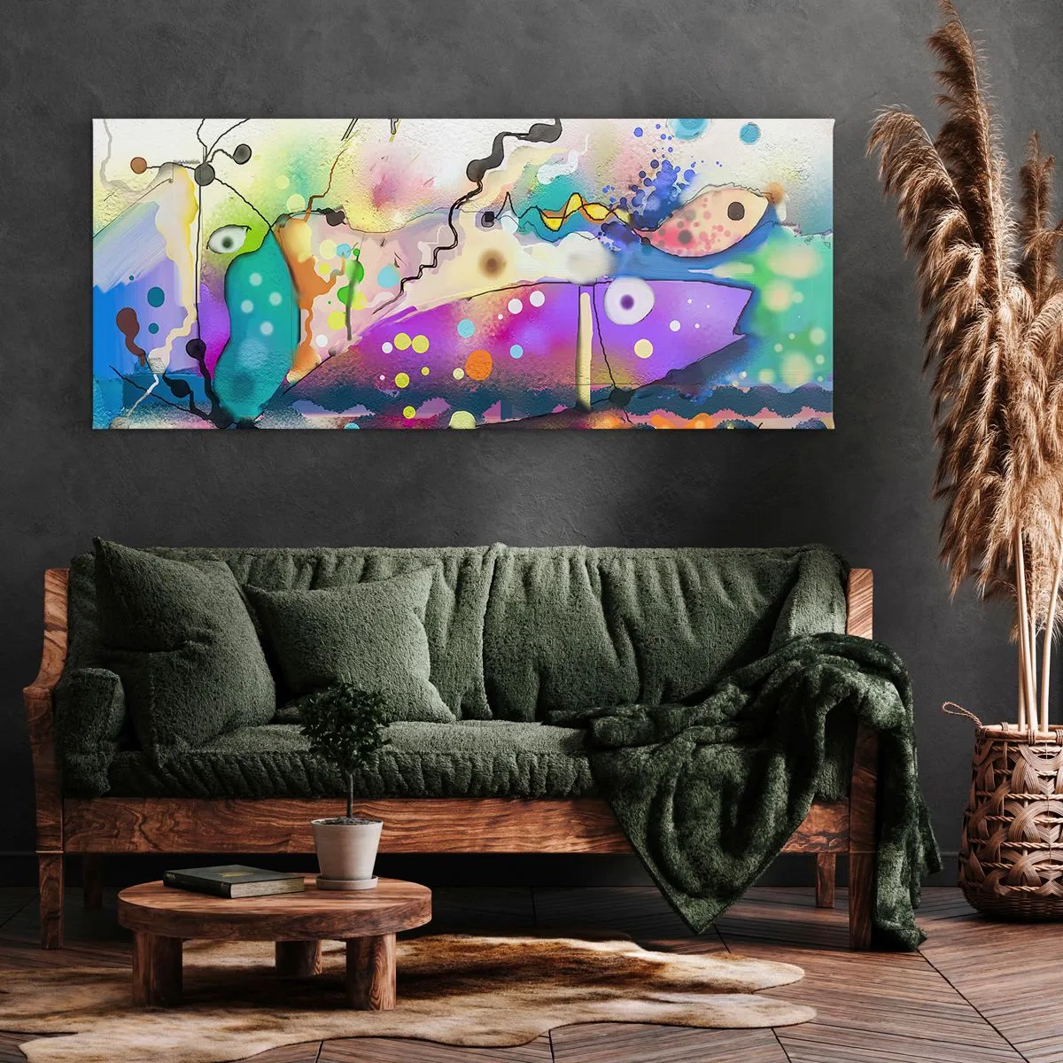 Canvastavla - Bild på duk - Det saknas ord! - 90x30 cm