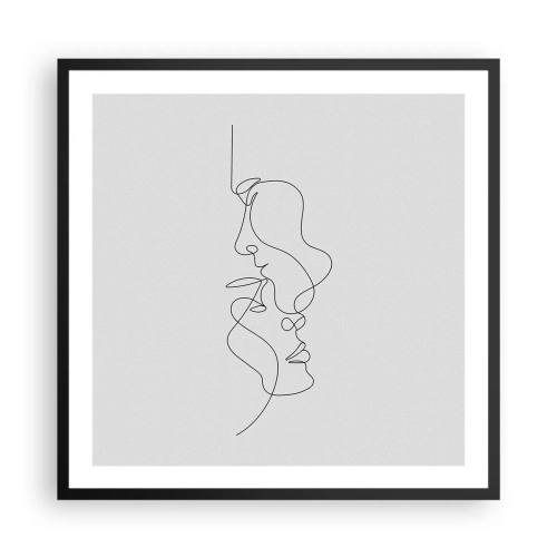 Affisch i svart ram - Sentimentala lustens glöd - 60x60 cm