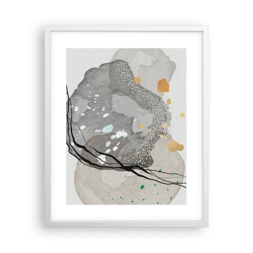 Affisch i vit ram - Organisk komposition - 40x50 cm