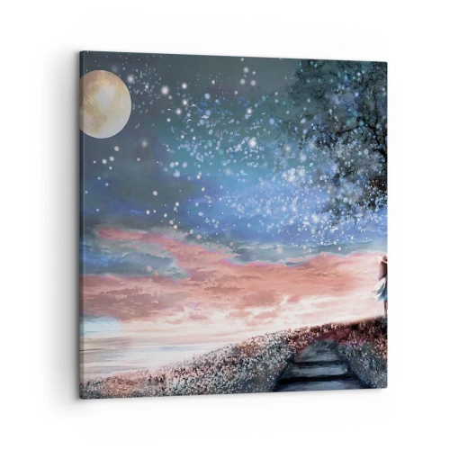 Canvastavla - Bild på duk - Stjärnig spektakel - 50x50 cm
