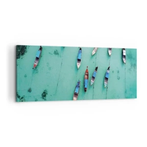 Canvastavla - Bild på duk - Under en glad väntan - 100x40 cm