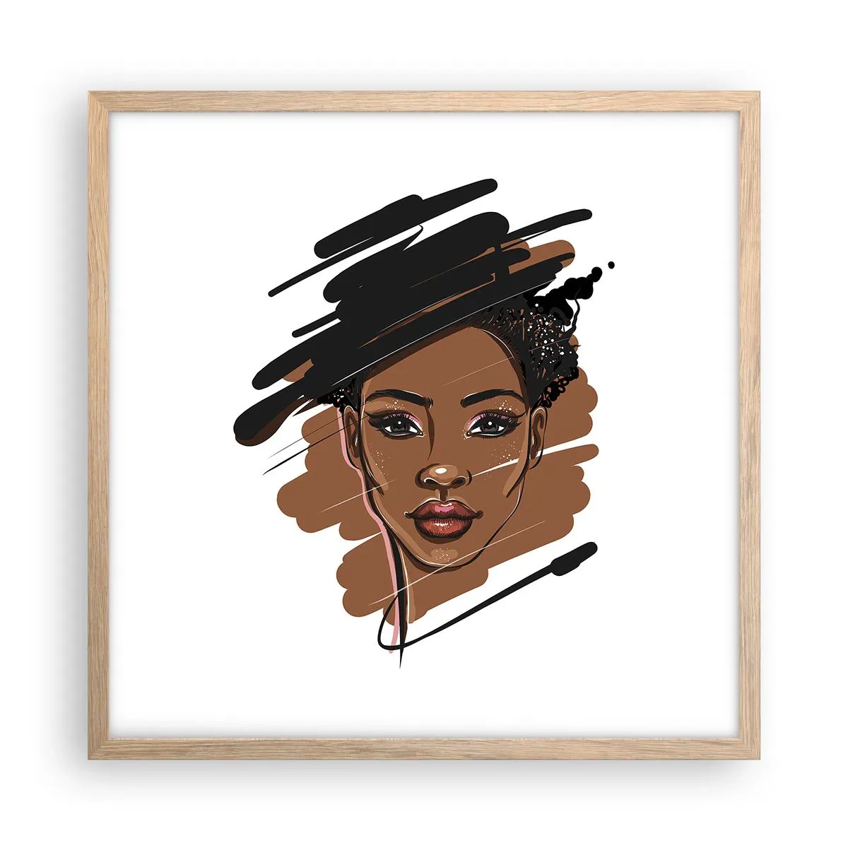 Affisch i ram av ljusek - Söt som choklad - 50x50 cm